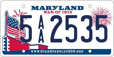 MD license plate 5AA2535