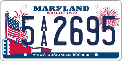 MD license plate 5AA2695