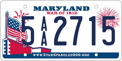 MD license plate 5AA2715