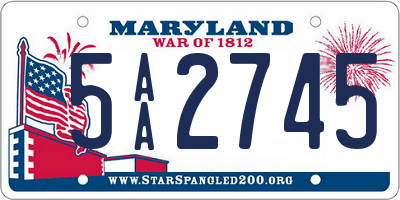 MD license plate 5AA2745