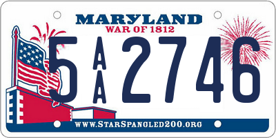 MD license plate 5AA2746