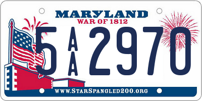 MD license plate 5AA2970