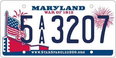 MD license plate 5AA3207