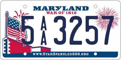 MD license plate 5AA3257