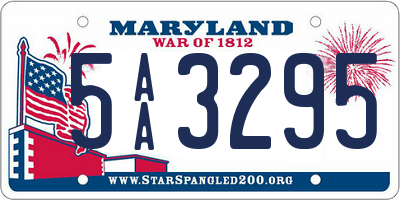 MD license plate 5AA3295