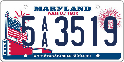 MD license plate 5AA3519