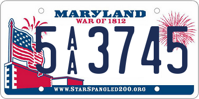 MD license plate 5AA3745