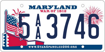 MD license plate 5AA3746