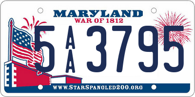 MD license plate 5AA3795