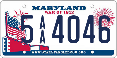 MD license plate 5AA4046