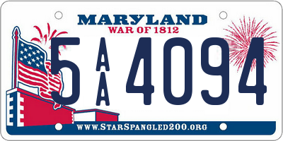 MD license plate 5AA4094