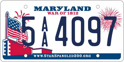 MD license plate 5AA4097