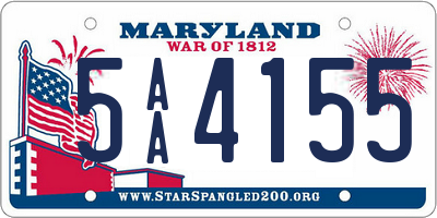 MD license plate 5AA4155