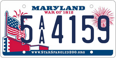 MD license plate 5AA4159