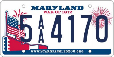 MD license plate 5AA4170