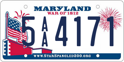 MD license plate 5AA4171