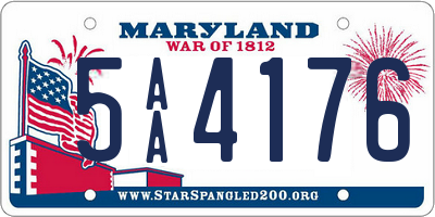 MD license plate 5AA4176