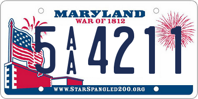 MD license plate 5AA4211