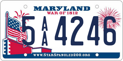 MD license plate 5AA4246