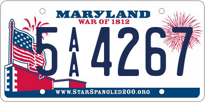 MD license plate 5AA4267