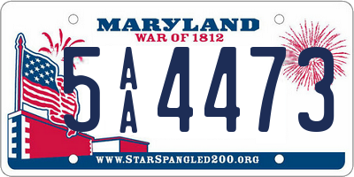 MD license plate 5AA4473