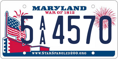 MD license plate 5AA4570