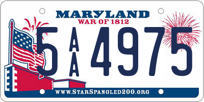 MD license plate 5AA4975