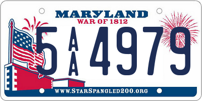 MD license plate 5AA4979