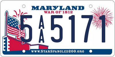 MD license plate 5AA5171