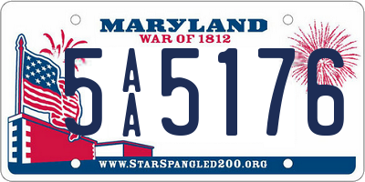 MD license plate 5AA5176