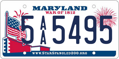 MD license plate 5AA5495