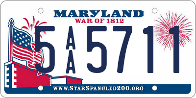MD license plate 5AA5711
