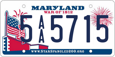 MD license plate 5AA5715