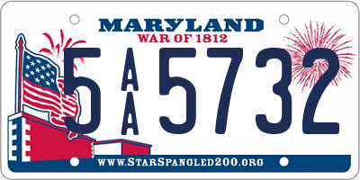 MD license plate 5AA5732