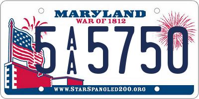 MD license plate 5AA5750