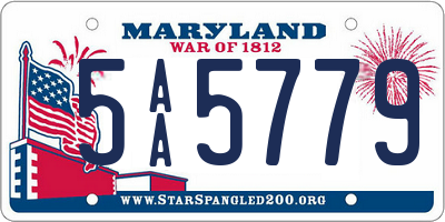 MD license plate 5AA5779