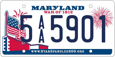 MD license plate 5AA5901