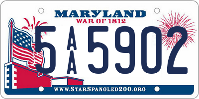 MD license plate 5AA5902