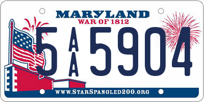 MD license plate 5AA5904