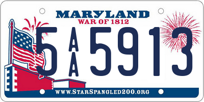 MD license plate 5AA5913