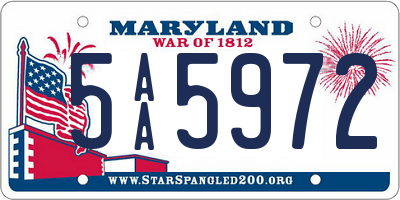 MD license plate 5AA5972