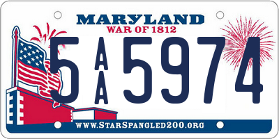 MD license plate 5AA5974