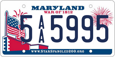 MD license plate 5AA5995