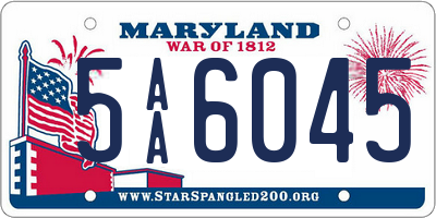 MD license plate 5AA6045