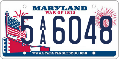 MD license plate 5AA6048