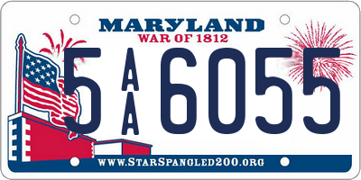 MD license plate 5AA6055