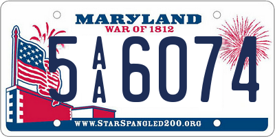 MD license plate 5AA6074