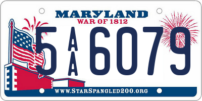 MD license plate 5AA6079