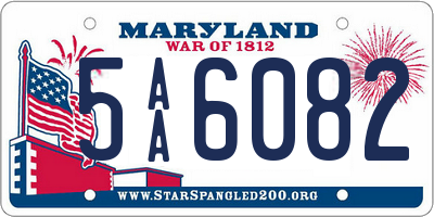 MD license plate 5AA6082