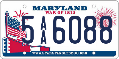 MD license plate 5AA6088